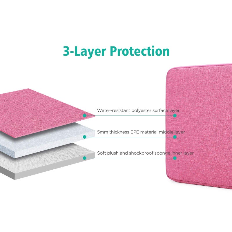 NIDOO 13-14 inch Laptop Sleeve Case Protective Computer Cover for 14" MacBook Pro M2 M1 / 14.4" Surface Laptop Studio / 13.5" Surface Book 3 / ThinkPad X1 Carbon / P14s T14 E14 / HP, Red - Image 5